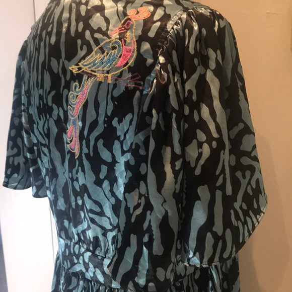 “TOPSHOP” for “LAURA” 80’s Embroidered Dress. - Picture 2 of 13